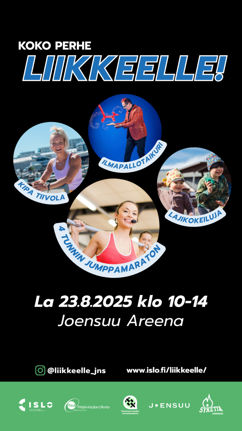LeBa96 mukana LIIKKEELLE! -tapahtumassa 23.8.2025 kello 10-14 Joensuun Areenalla
